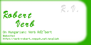 robert verb business card